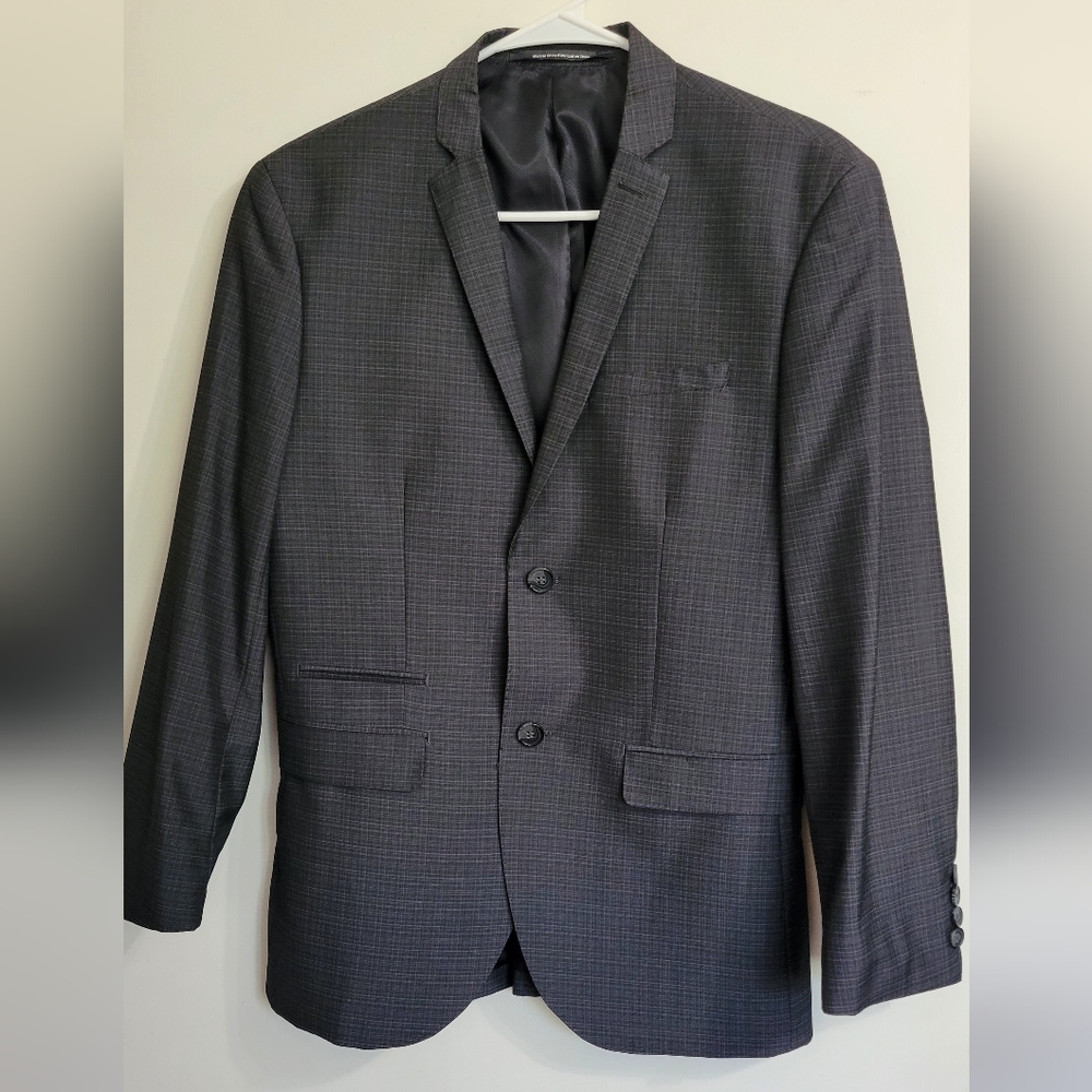 H&M dark gray striped blazer size 36R